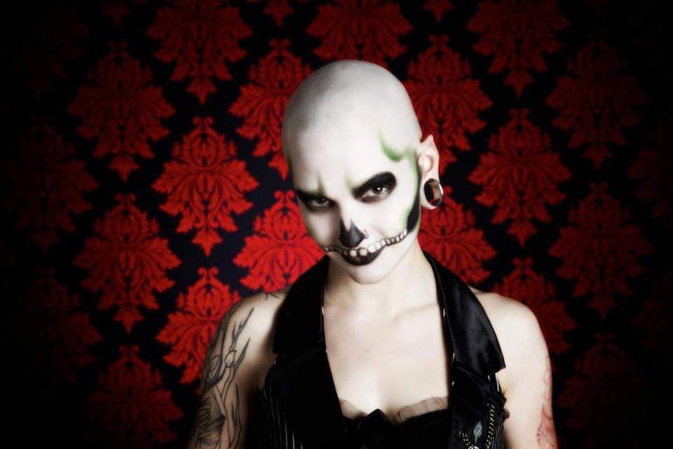 Ali Kat in skull makeup